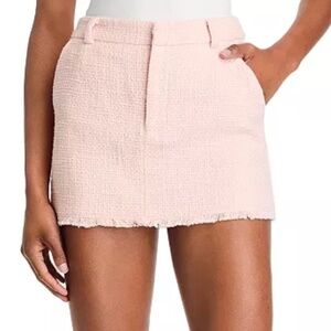 Cinq à Sept Kalina Tweed Mini Skirt (pale flamingo/pink) size 0 NWT